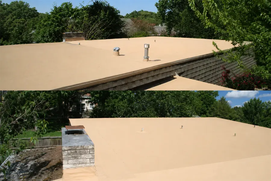 Completed flat roof restoration by Mars Roofing on a Houston-area property